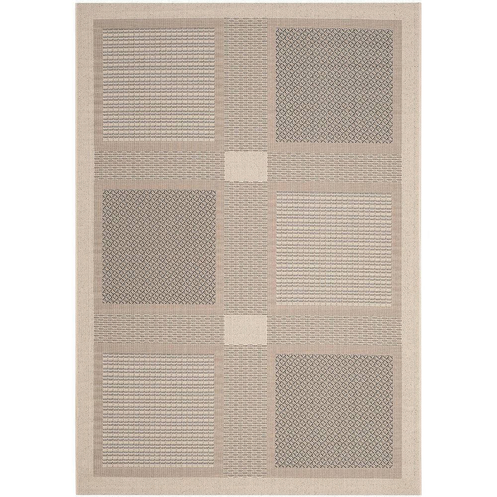 Safavieh Courtyard Abraham Sand Black 5 Ft 3 Inch X 7 Ft 7 Inch Indoor Area Rug The Home Depot Canada