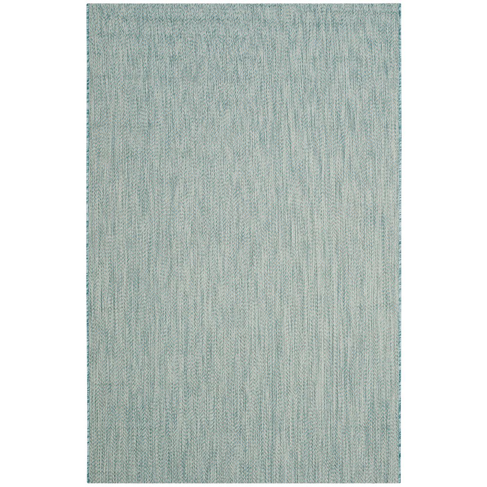 Safavieh Courtyard Molly Aqua / Grey 6 ft. 7-inch x 9 ft. 6-inch Indoor ...