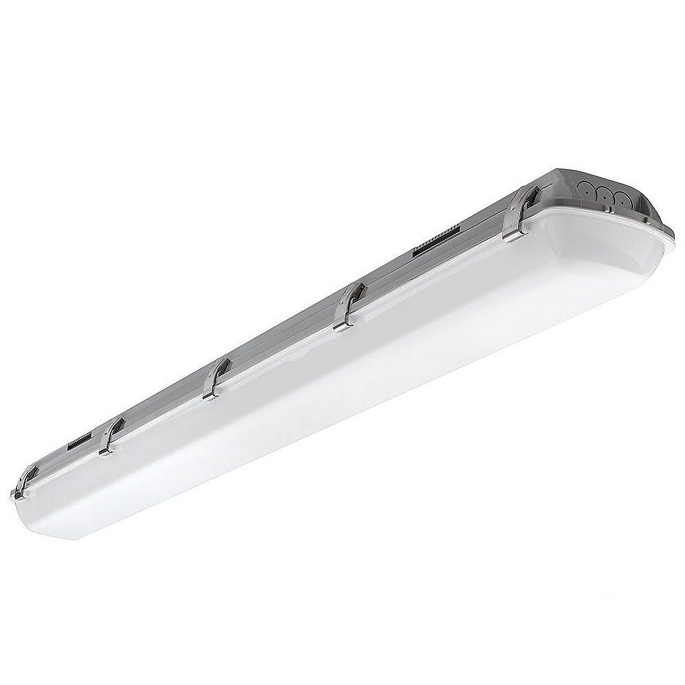 Commercial Electric 4 ft. Vapor Tight 3600 Lumens Integrated LED Gray