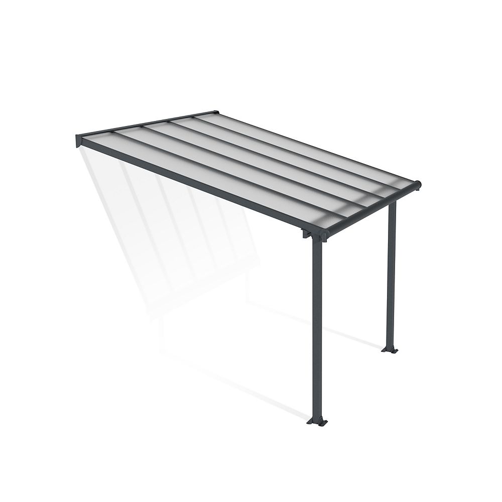 Palram Olympia Patio Cover System 10 Ft X 10 Ft Grey The Home Depot Canada