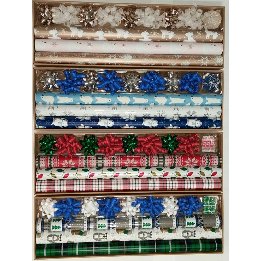 Home Accents Christmas Wrapping Paper Kit The Home Depot Canada