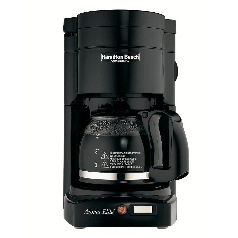 Hamilton Beach Proctor S Hamilton Beach 4 Cup Coffee Maker With Glass Carafe Black The Home Depot Canada