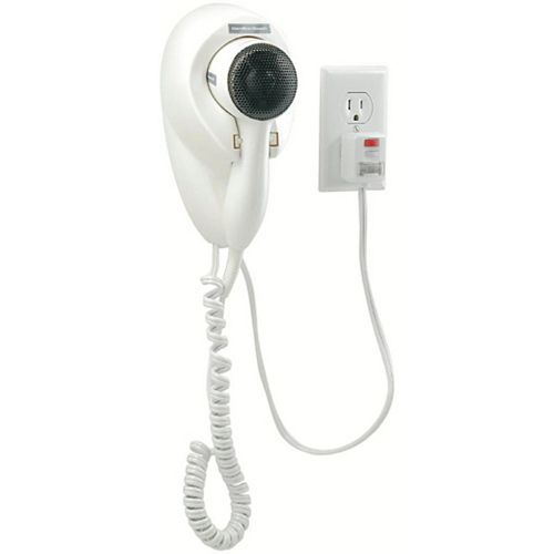 Hamilton beach® wall mount hair dryer, white, 1500 watts, 125 volts