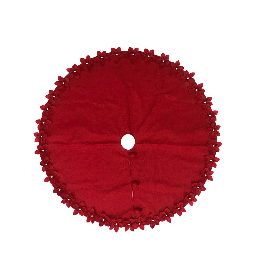 Home Accents Holiday 54 inch Red Tree Skirt The Home Depot Canada