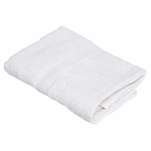 Oxford silver collection hand towel, 16 x 27 in., white, 240 per case