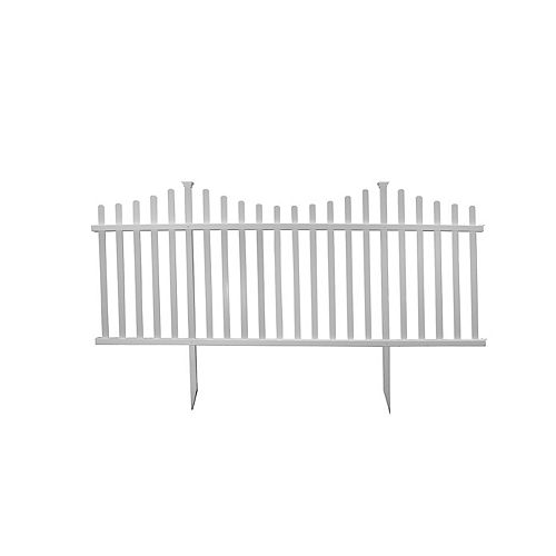 Manchester Semi-Permanent Vinyl Fence Kit (42 inch H x 92 inch W)- 2 pack