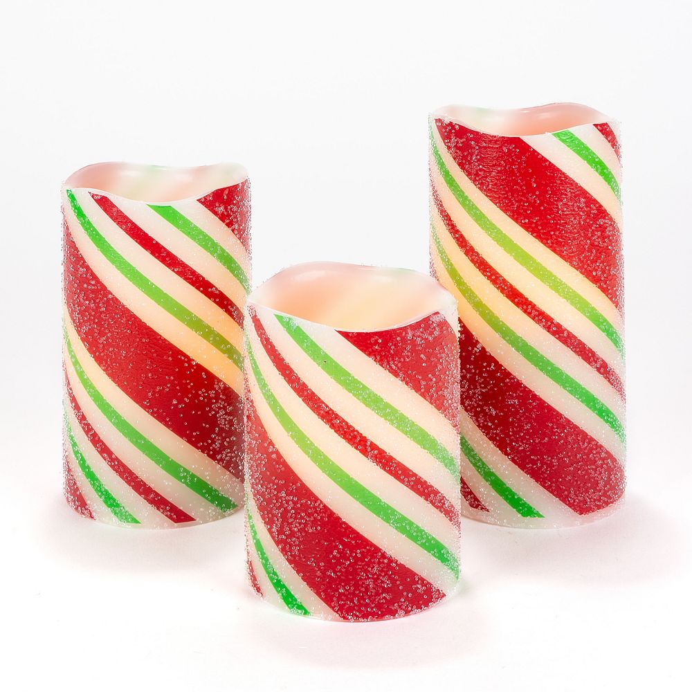 Home Accents 3 Pc Set LED Pillar Candle The Home Depot Canada