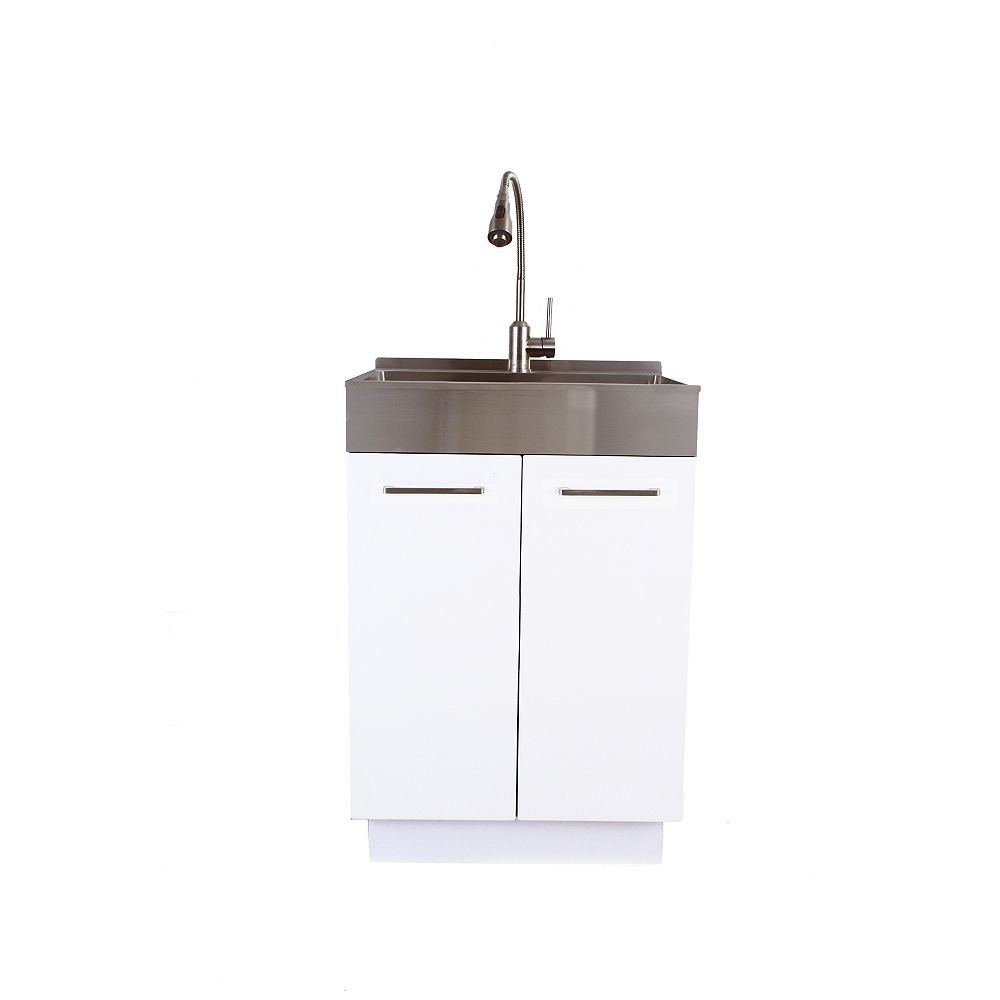 Glacier Bay 24 Inch Ss Front A, Laundry Sink Vanity Home Depot