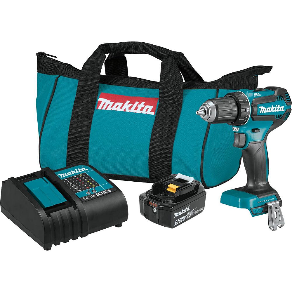 MAKITA 1/2-inch Cordless Drill/Driver with Brushless Motor | The Home ...