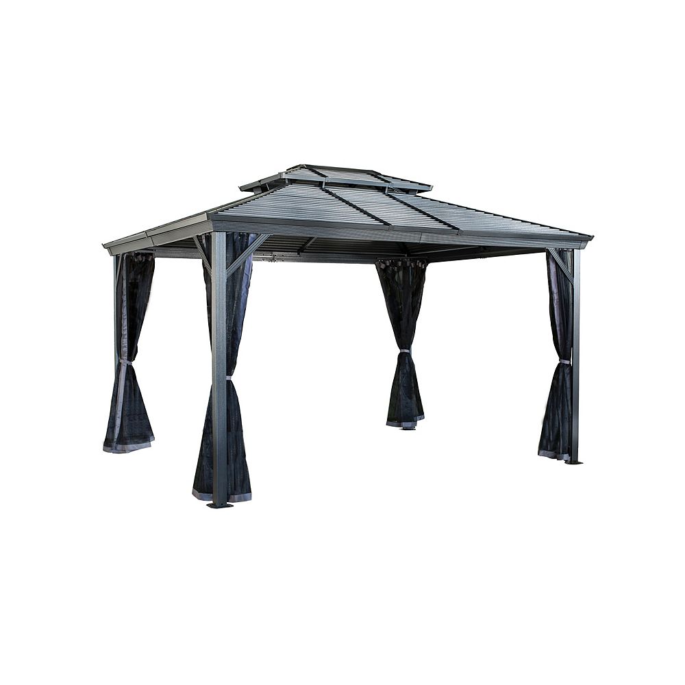 Sojag Ventura II 10 ft. x 14 ft. Sun Shelter in Dark Grey | The Home ...