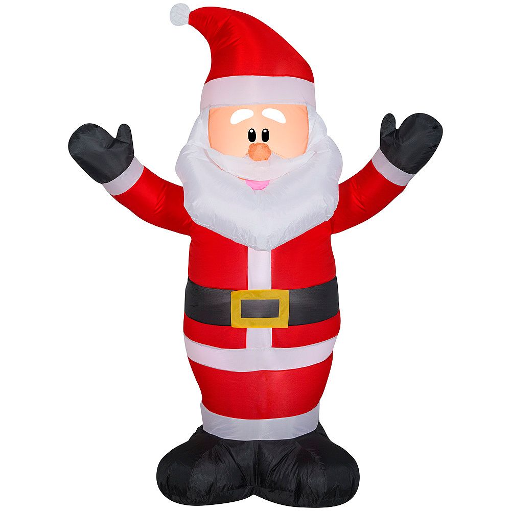 Home Accents Medium Airblown Santa Outdoor Christmas Decoration | The ...