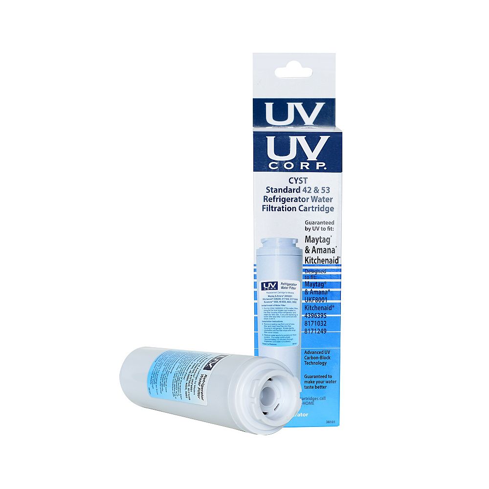 Uv Corp Refrigerator Replacement Water Filter For Whirlpool Kitchenaid Maytag Amana K The Home Depot Canada