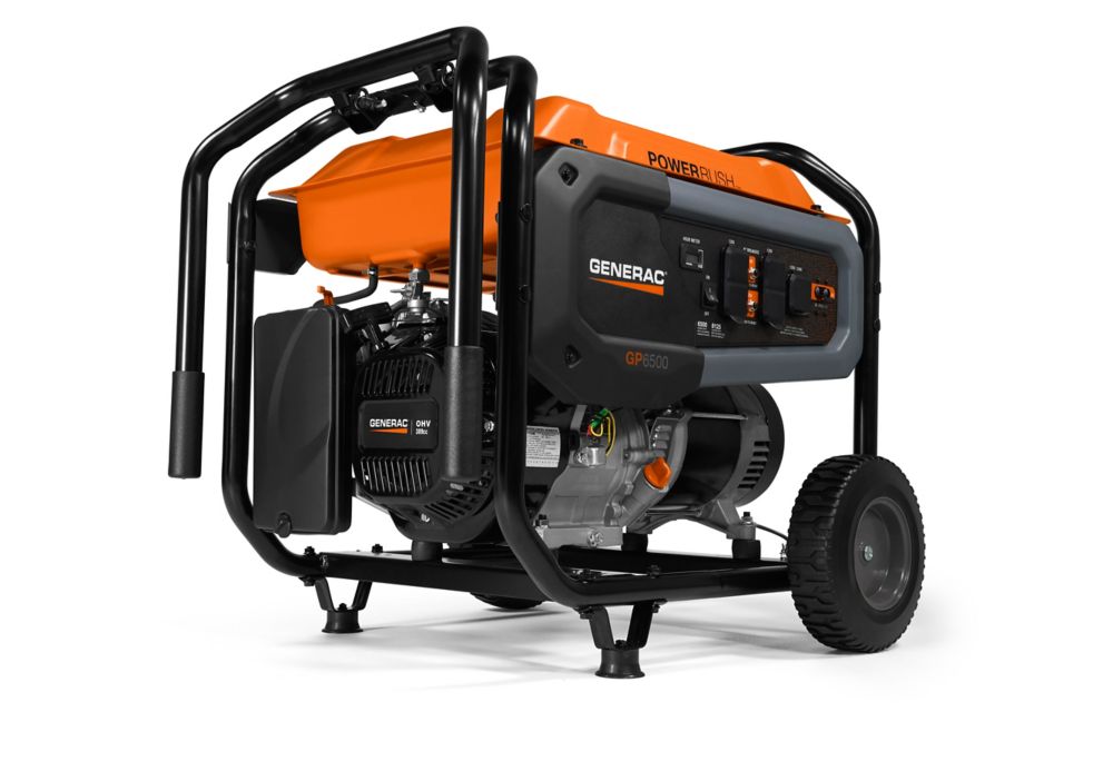 Generac GP 6500W Portable Generator With Electric Start | The Home ...