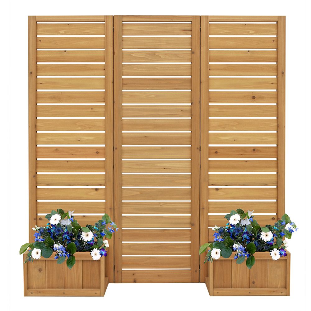 wooden privacy screens outdoor