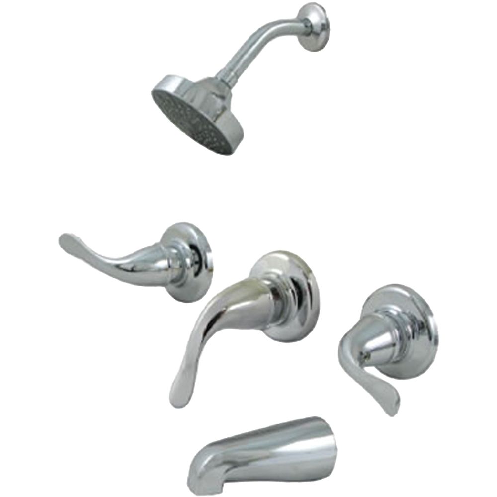 Sayco Faucets 3 Handle Tub And Shower, 3 Handle Bathtub And Shower Faucet