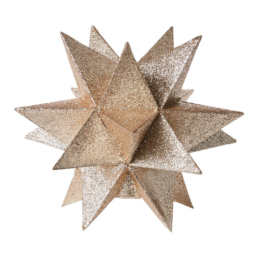 Home Accents Holiday 10inch Gold Glitter Star Christmas Tree Topper