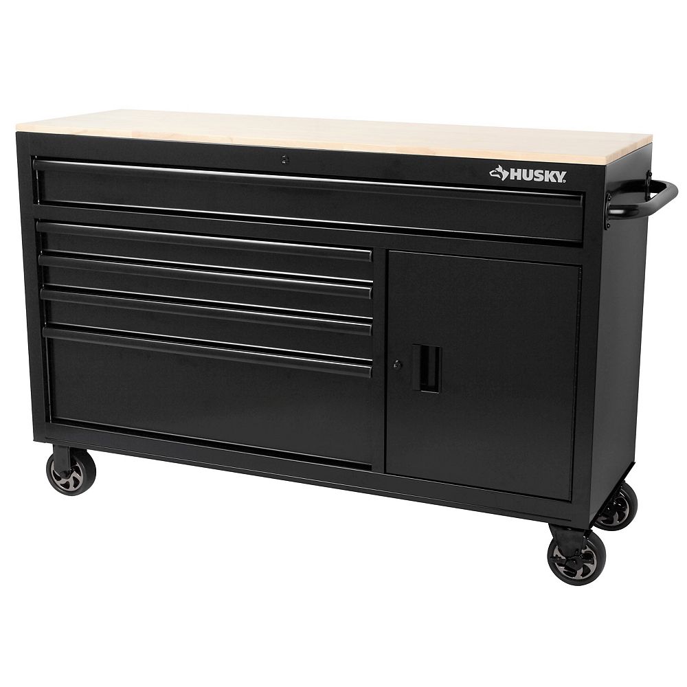 Husky 56-inch 5-Drawer Mobile Tool Storage Work Centre in ...