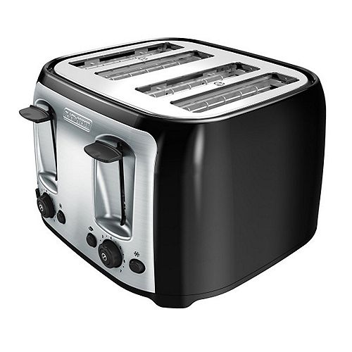 4 Slice Black Toaster