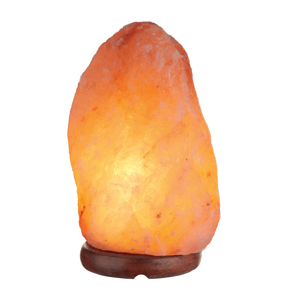 Globe Electric 9 inch Pink Himalayan Salt Lamp with Wood Base, 4-7lbs ...