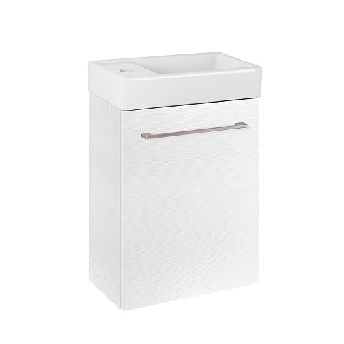 Glacier Bay Clarence 16-inch Wall Hung Bathroom Vanity in White with Reversible Ceramic Top