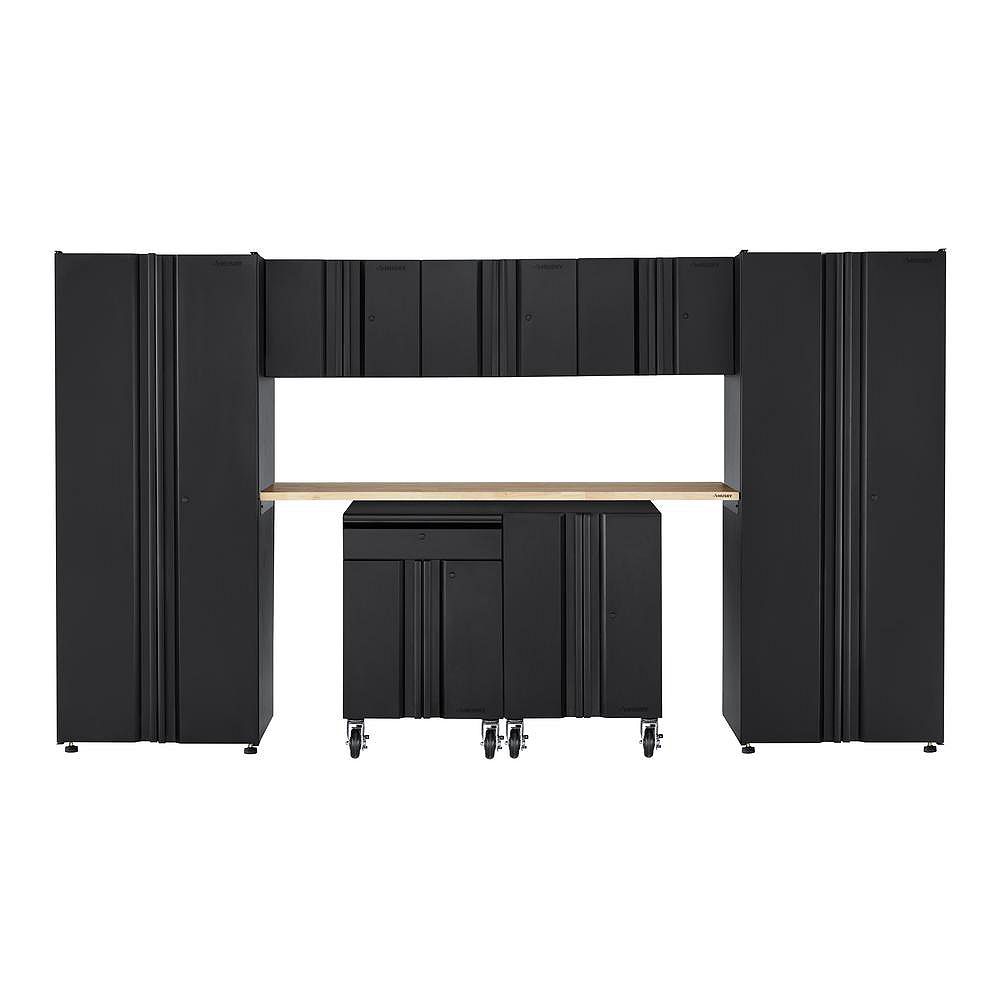 Husky Armoire de garage en acier soudé de 133 pouces de large x 75