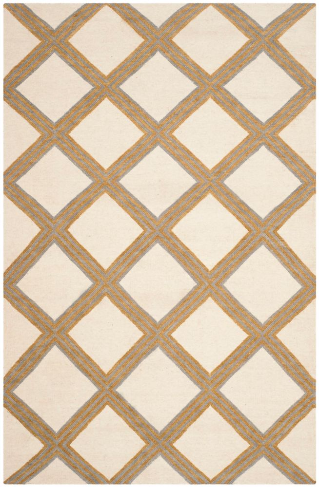 Tapis Safavieh Hollywood 79x152cm - Ivoire Rose Moderne - Polypropylène Tissé Poil Bas