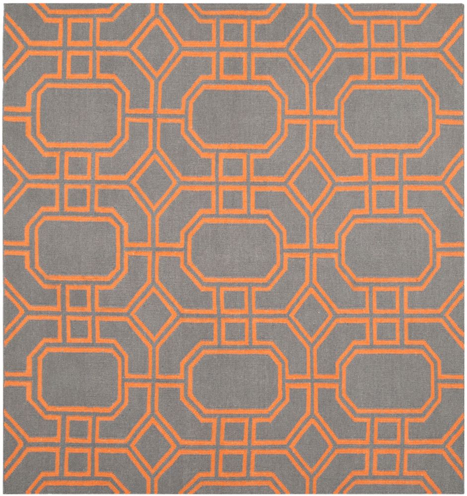 Safavieh Dhurries Leilah Blue / Orange 6 ft. X 6 ft. Square Area Rug The Home Depot Canada