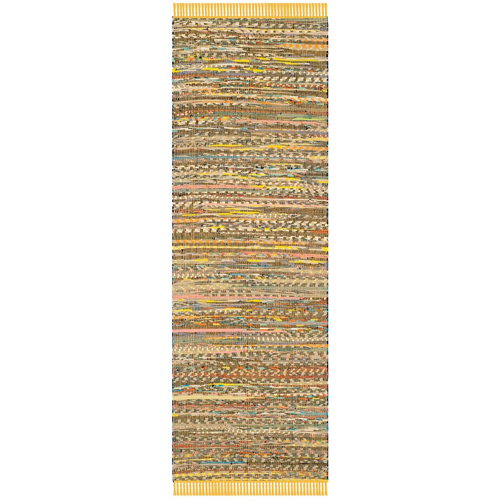 Safavieh Rag Rug Calanthe Yellow / Multi 2 ft. 3inch X 8 ft. Runner