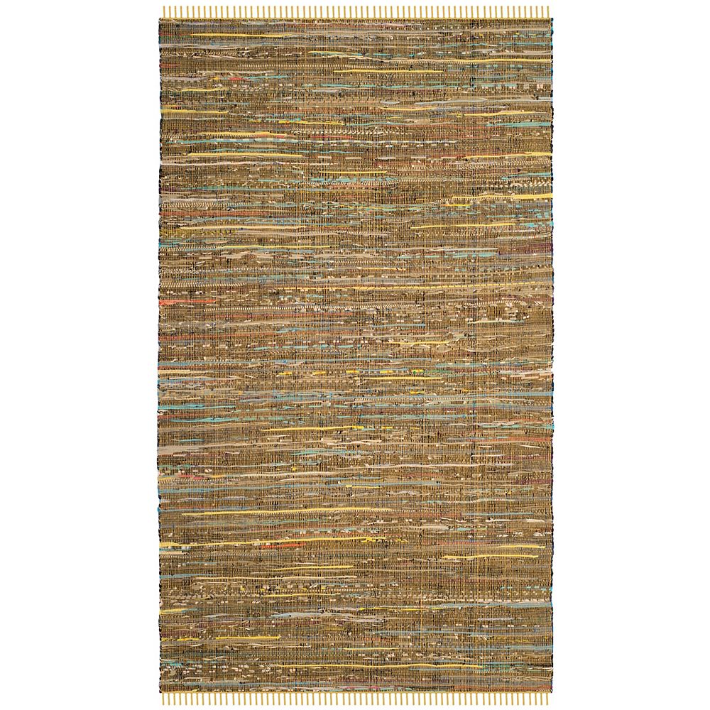 Safavieh Rag Rug Lennox Yellow / Multi 5 ft. X 8 ft. Area Rug The