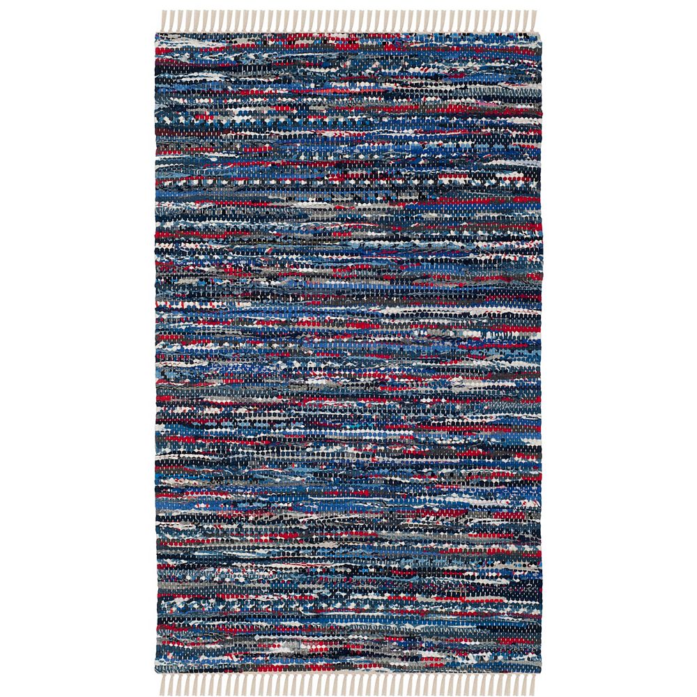 Safavieh Rag Rug Carina Blue / Multi 3 ft. X 5 ft. Area Rug The Home