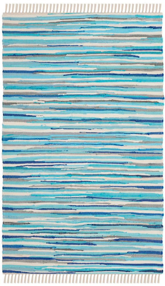 Safavieh Rag Rug Anrai Turquoise / Multi 2 ft. X 3 ft. Area Rug The