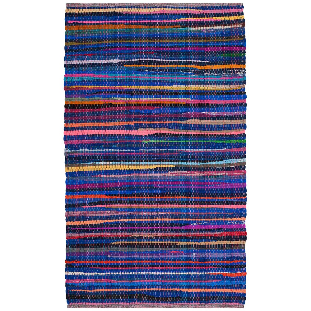 Safavieh Rag Rug Andrina Blue / Multi 2 ft. 6inch X 4 ft. Area Rug The Home Depot Canada