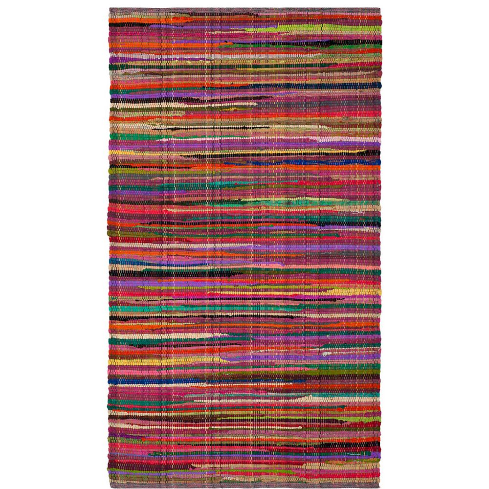 Safavieh Rag Rug Andrina Red / Multi 3 ft. X 5 ft. Area Rug | The Home ...