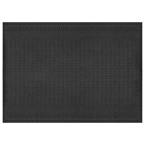 Dash Black 4 ft. x 6 ft. Heavy Duty Rectangular Rubber Door Mat