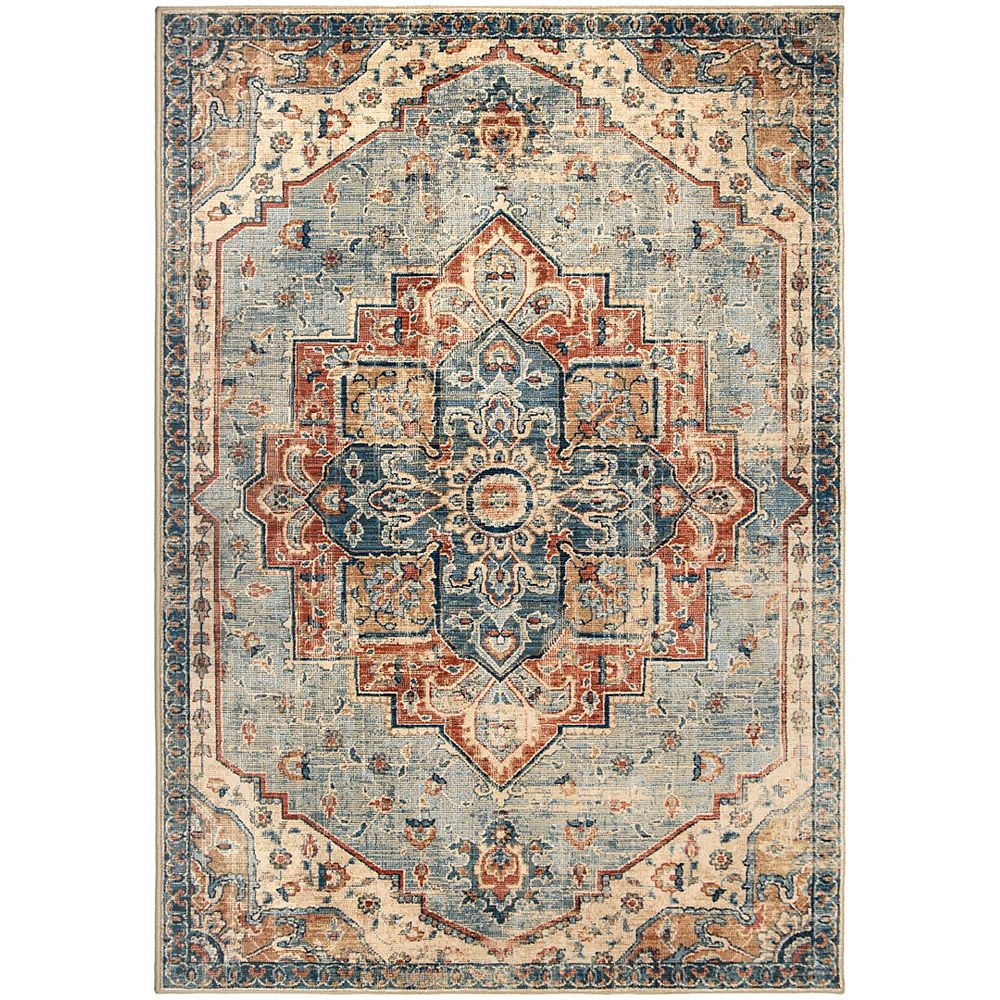 Orian Rugs King Fisher Pale Blue 7 Ft, Home Depot Throw Rugs