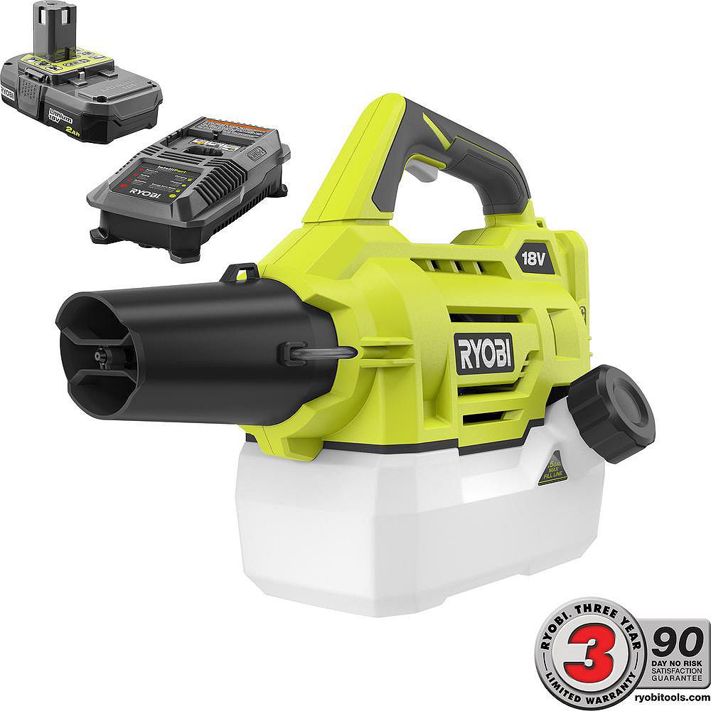 Ryobi 18v One Lithium Ion Cordless Fogger With 1 2 0 Ah Battery And Charger The Home Depot Canada