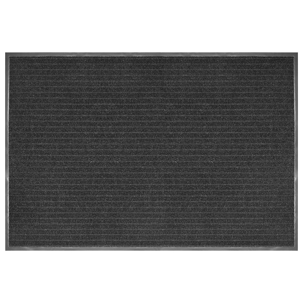 Multy Home Atlas Charcoal 4 ft. x 6 ft. Heavy Duty Vinyl Backed Mat