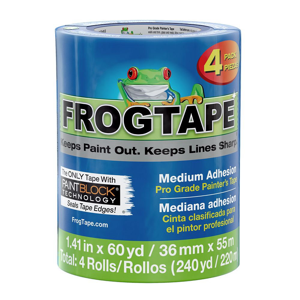 FrogTape Pro Grade Painter's Tape Blue, 4 pk, 1.41 inch x 60 yd. The Home Depot Canada