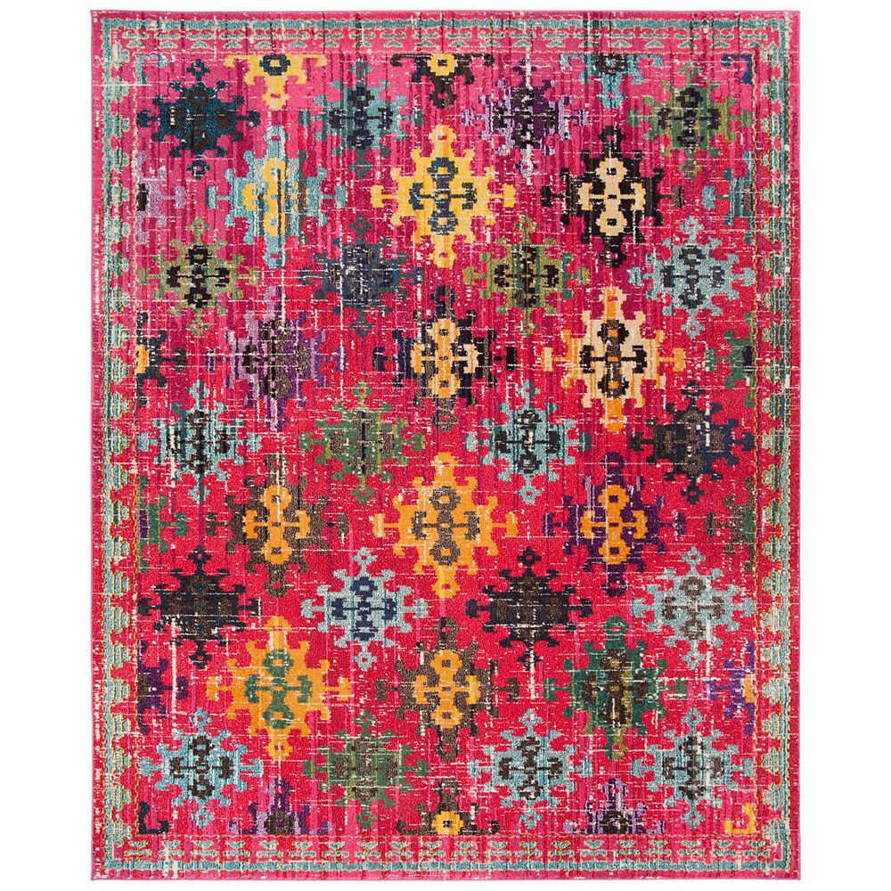 Safavieh Monaco Josiah Fuchsia / Multi 8 ft. X 10 ft. Area Rug The Home Depot Canada