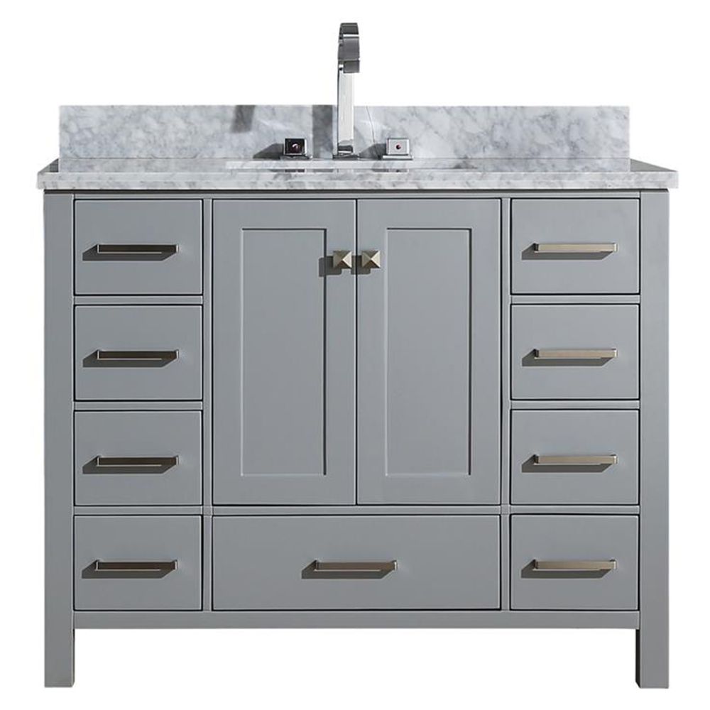 ARIEL Cambridge 43 Inch Single Rectangle Sink Vanity In Grey The Home   P 1001361319 