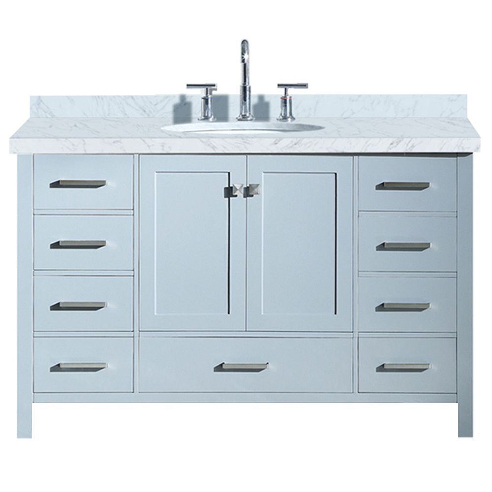 Ariel Cambridge 55 Inch Single Oval Sink Vanity In Grey The Home Depot Canada Ariel Cambridge 55 Inch Single Oval Sink Vanity In Grey The Home Depot Canada
