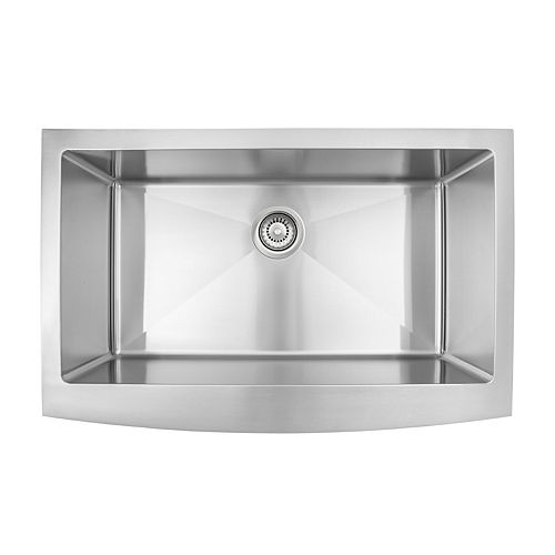 Dual Mount - Farmhouse Stainless Steel Single Bowl Sink with Micro Radius Corners