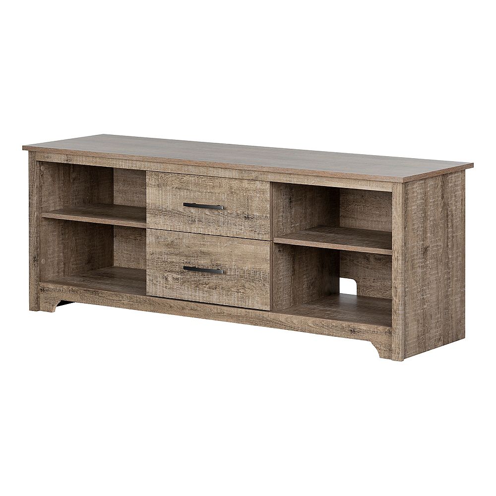 South Shore Fusion TV Stand with Drawers , Weathered Oak | The Home ...