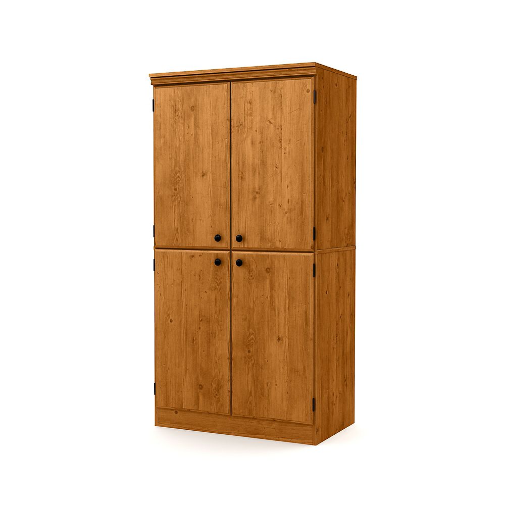 South Shore Armoire De Rangement 4 Portes Morgan Pin Country Home Depot Canada