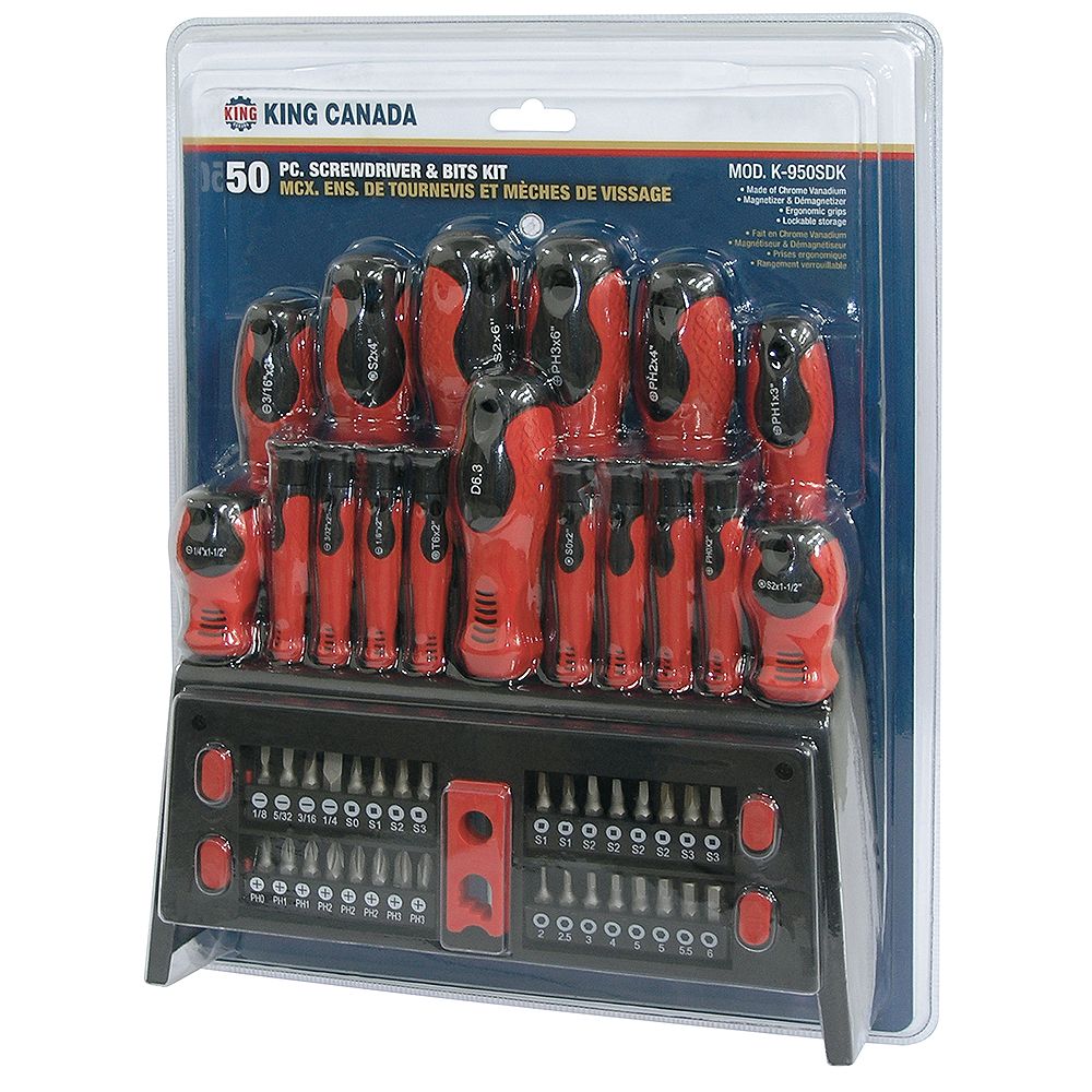 King Canada 50 pc. Screwdriver & Bits Set The Home Depot Canada