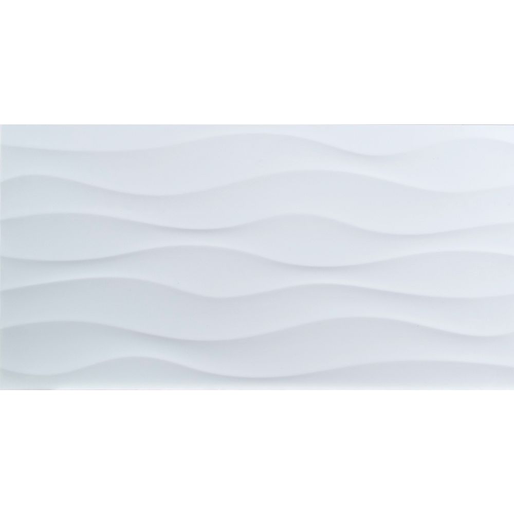 MSI Stone ULC Dymo Wavy White Glossy 12-inch x 24-inch Glazed Ceramic