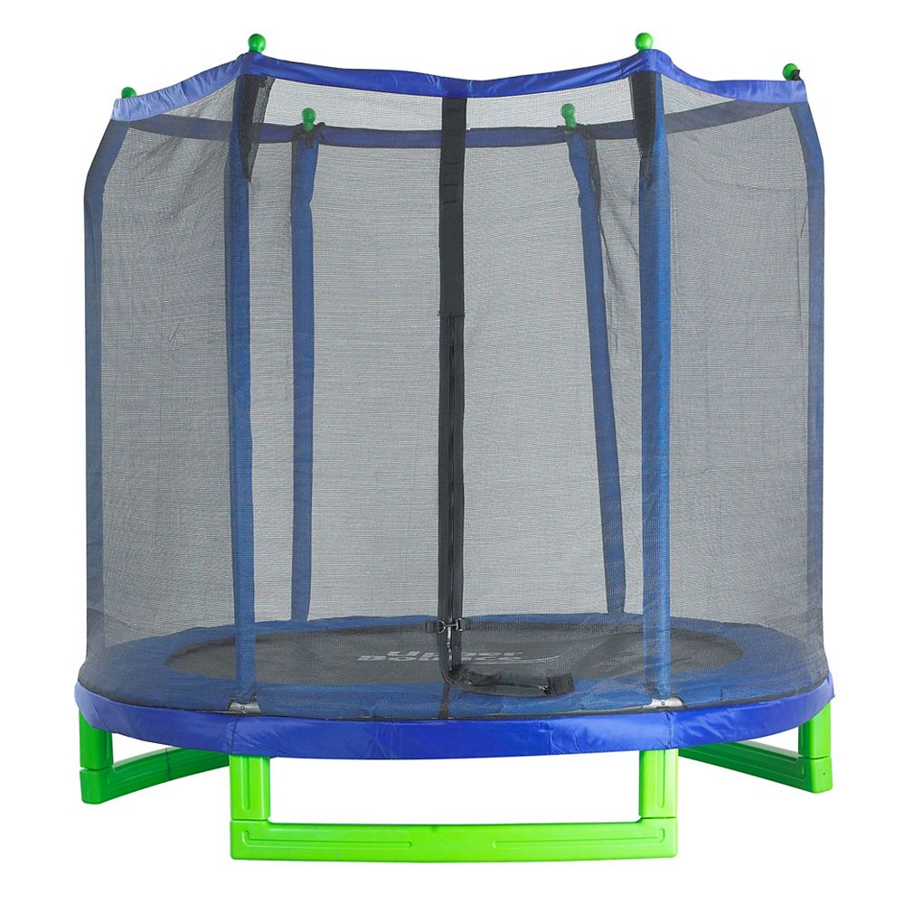 Upper Bounce 7 Ft Indoor Outdoor Classic Trampoline Enclosure Set The Home Depot Canada