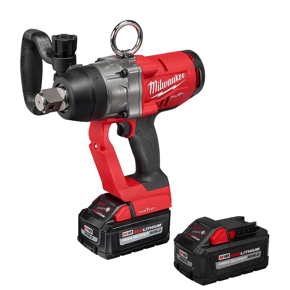 Milwaukee Tool M18 Fuel 18v 1 Inch High Torque Impact Wrench W One Key Kit W 2 8 0ah B The Home Depot Canada