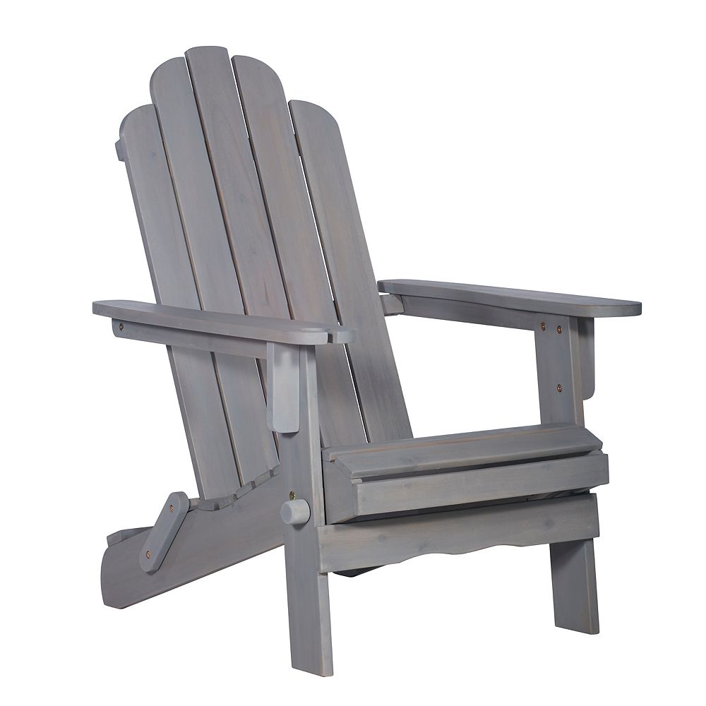 Walker Edison Adirondack Outdoor Patio Chair - Grey Wash | The Home ...