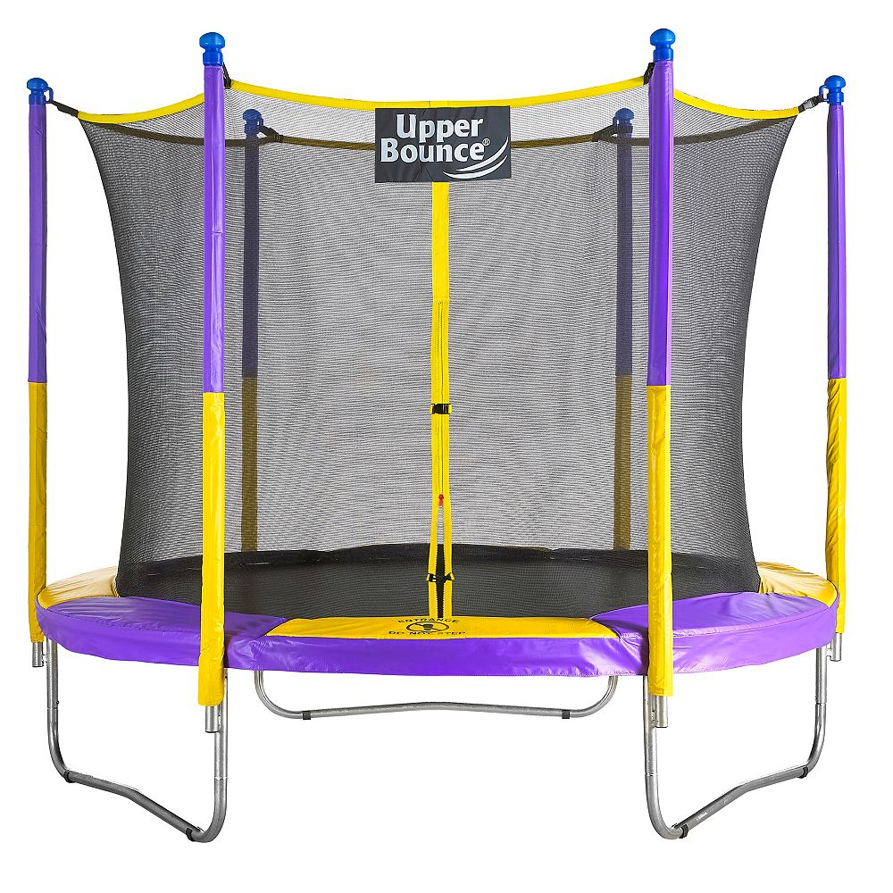 Upper Bounce 9 Ft Trampoline Enclosure Set Equipped With The New Easy Assemble Feature The Home Depot Canada